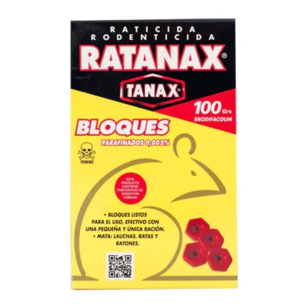 TANAX RATICIDA BLOQUES 100 GR X12